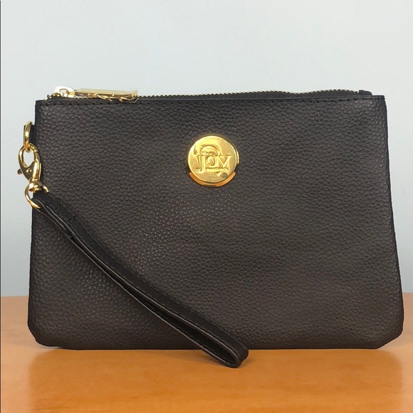 Joy Mangano Handbags - Joy Mangano ❤️ Pebbled Leather Wristlet Clutch Bag